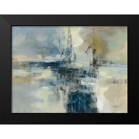 Sea Port Black Modern Wood Framed Art Print by Vassileva, Silvia