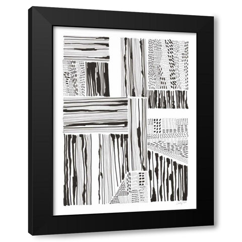Lined Up I Black Modern Wood Framed Art Print with Double Matting by Prahl, Courtney