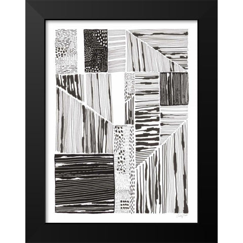 Lined Up II Black Modern Wood Framed Art Print by Prahl, Courtney