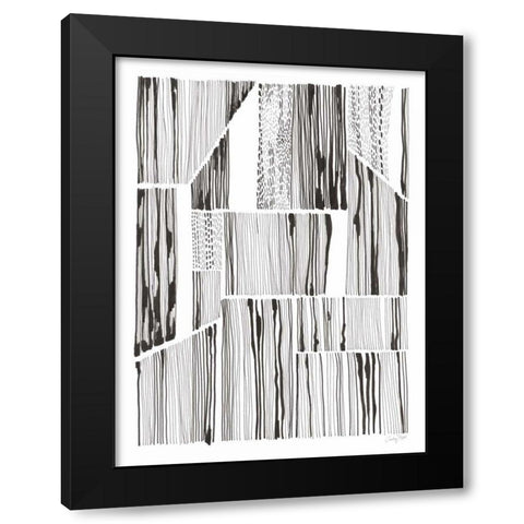 Lined Up III Black Modern Wood Framed Art Print by Prahl, Courtney