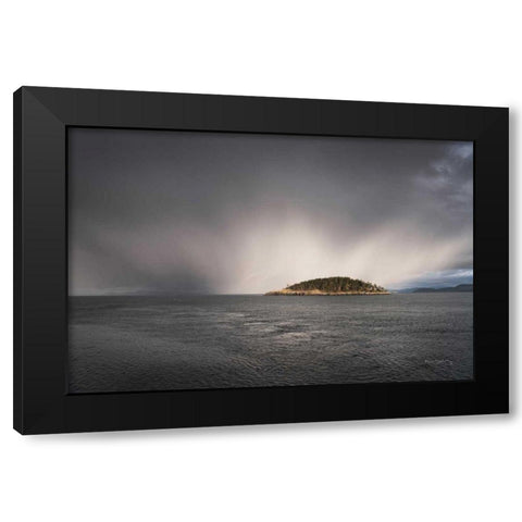 Deception Pass Island Black Modern Wood Framed Art Print with Double Matting by Majchrowicz, Alan