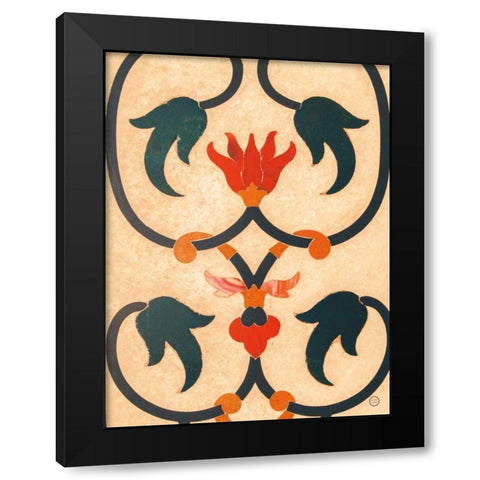 Mosaic II Black Modern Wood Framed Art Print with Double Matting by Larson, Nathan