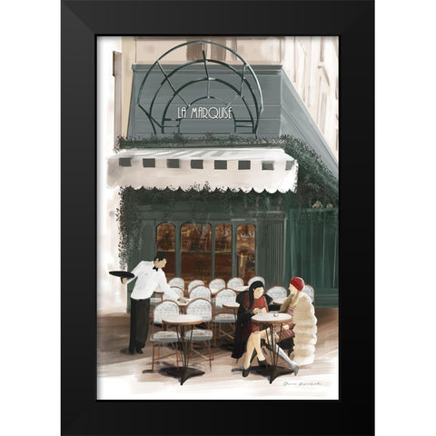 Paris Bistro Black Modern Wood Framed Art Print by Escalante, Omar