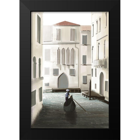 Venice Moment Black Modern Wood Framed Art Print by Escalante, Omar
