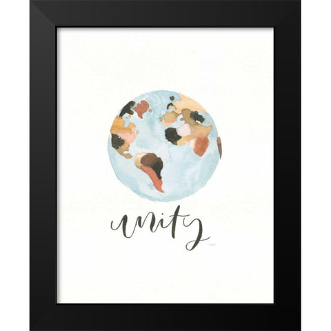Unity Black Modern Wood Framed Art Print by Jackson, Jenaya