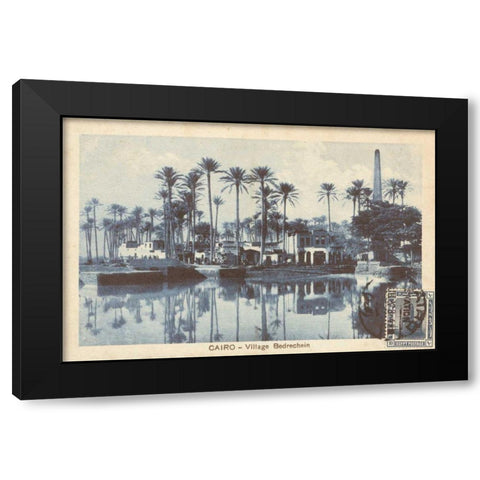 Cairo Village Black Modern Wood Framed Art Print with Double Matting by Wild Apple Portfolio