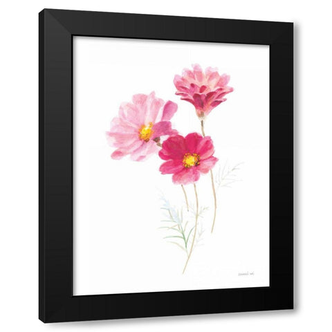 Color of Spring II Black Modern Wood Framed Art Print by Nai, Danhui