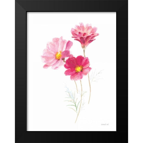 Color of Spring II Black Modern Wood Framed Art Print by Nai, Danhui