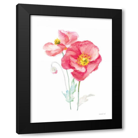 Color of Spring III Black Modern Wood Framed Art Print with Double Matting by Nai, Danhui