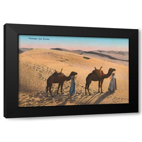 Desert Crossing Black Modern Wood Framed Art Print by Wild Apple Portfolio