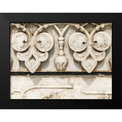 Sculptural Detail Black Modern Wood Framed Art Print by Larson, Nathan