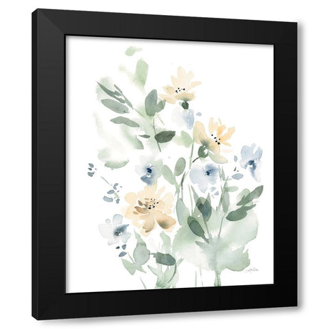 Summer Wildflowers I Black Modern Wood Framed Art Print with Double Matting by Pete, Katrina