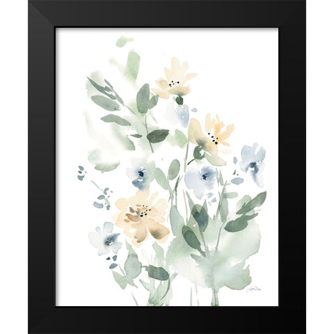 Summer Wildflowers I Black Modern Wood Framed Art Print by Pete, Katrina