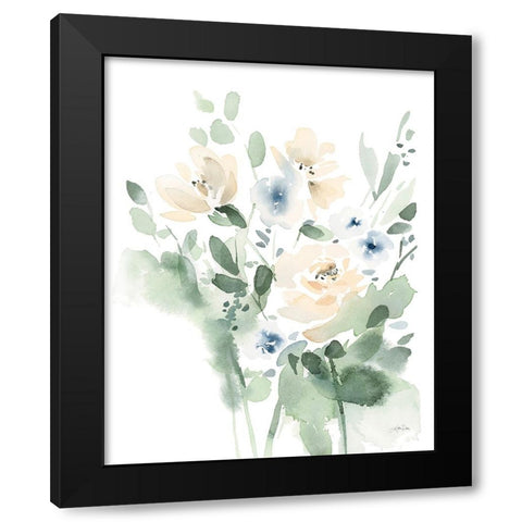 Summer Wildflowers II Black Modern Wood Framed Art Print by Pete, Katrina