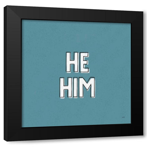 Pronoun II Black Modern Wood Framed Art Print with Double Matting by York, Leah