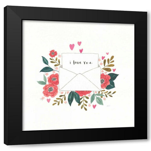 Love Notes I Black Modern Wood Framed Art Print with Double Matting by Jackson, Jenaya