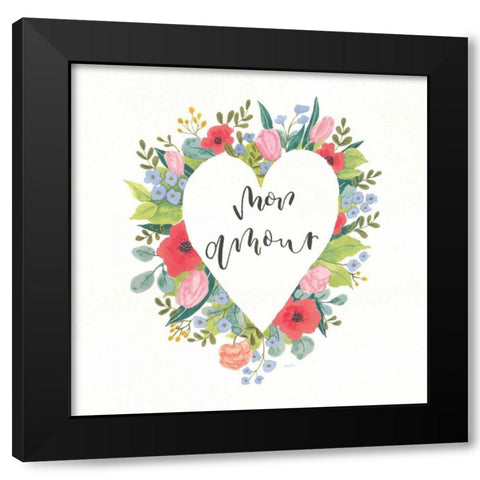 Love Notes III Black Modern Wood Framed Art Print with Double Matting by Jackson, Jenaya