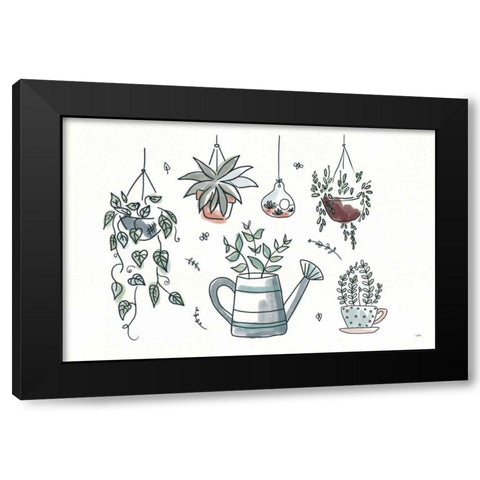 A Plants Life I Black Modern Wood Framed Art Print with Double Matting by York, Leah