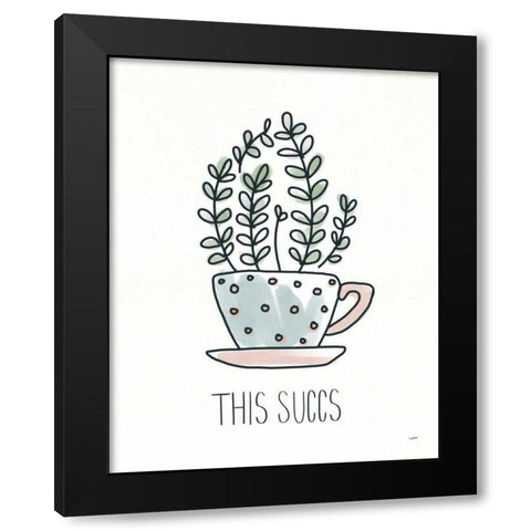 A Plants Life V Black Modern Wood Framed Art Print with Double Matting by York, Leah