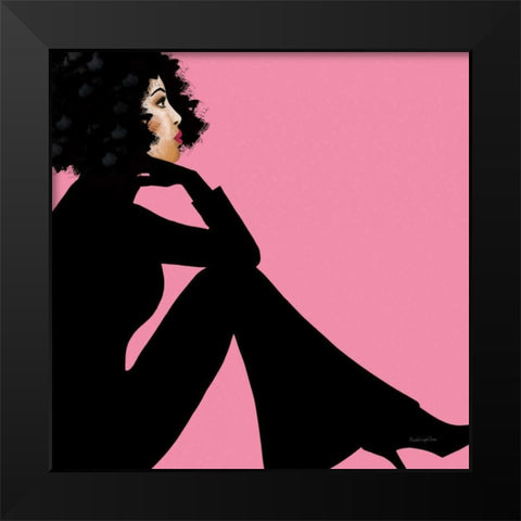 She is Everything I Black Modern Wood Framed Art Print by Charro, Mercedes Lopez