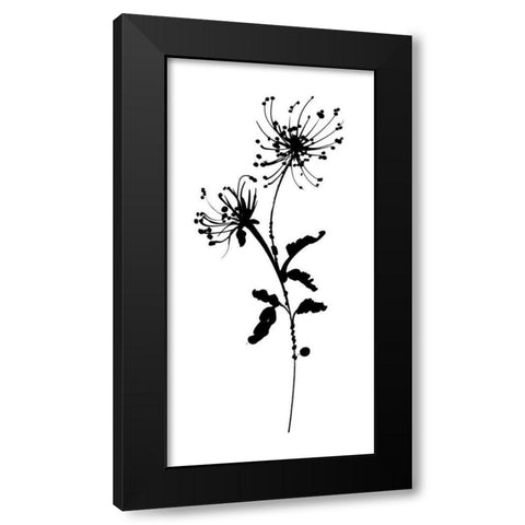 Silhouette Floral IV Black Modern Wood Framed Art Print by Wild Apple Portfolio