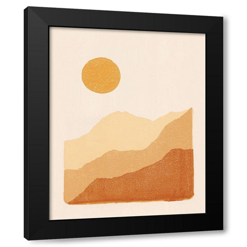 Rise Warm Black Modern Wood Framed Art Print with Double Matting by Hershey, Moira