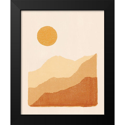 Rise Warm Black Modern Wood Framed Art Print by Hershey, Moira