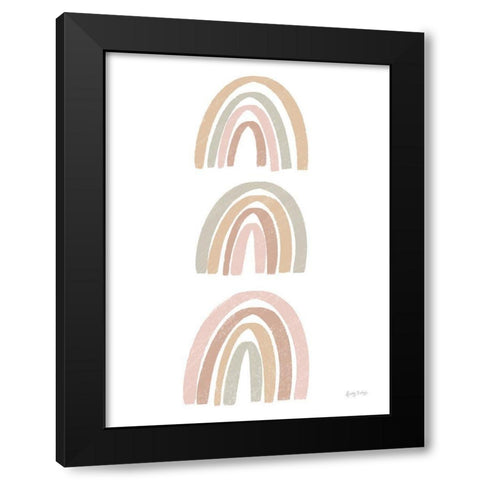 Boho Nursery Rainbows II Black Modern Wood Framed Art Print by Thorns, Becky