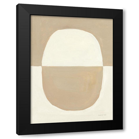 Encapsulate II Tan Black Modern Wood Framed Art Print with Double Matting by Nai, Danhui