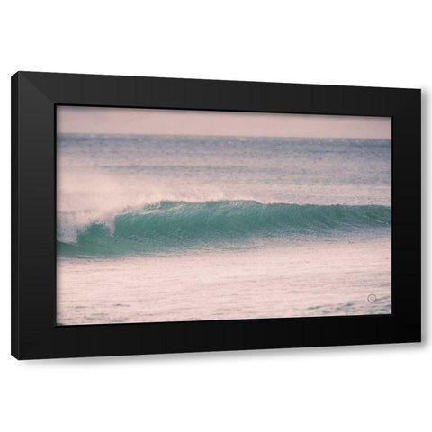 Curling Lip Black Modern Wood Framed Art Print by Larson, Nathan