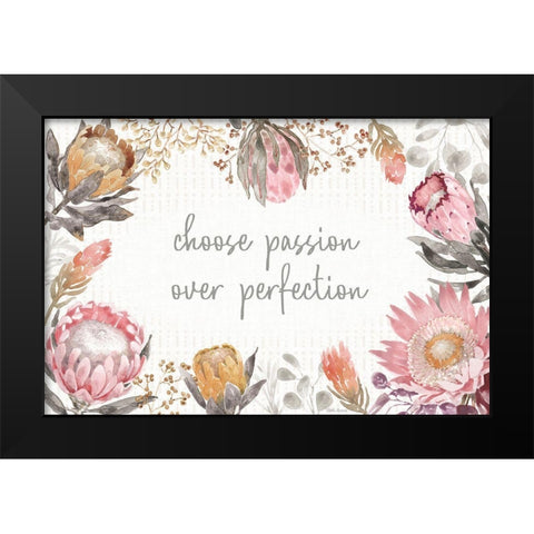 Petal Passion I Soft Boho Black Modern Wood Framed Art Print by Grove, Beth