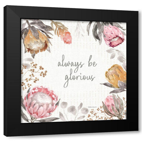 Petal Passion III Soft Boho Black Modern Wood Framed Art Print by Grove, Beth