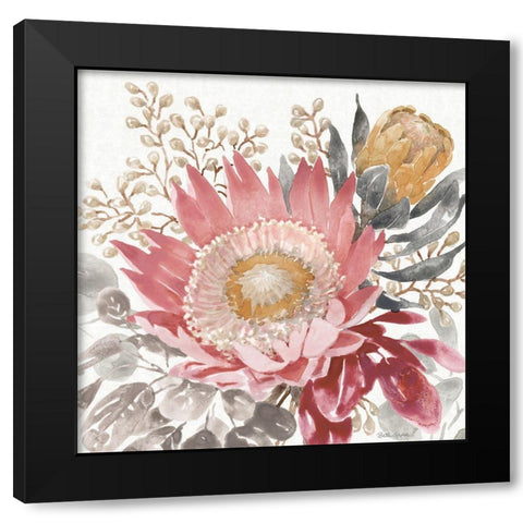 Petal Passion VIII Soft Boho Black Modern Wood Framed Art Print with Double Matting by Grove, Beth