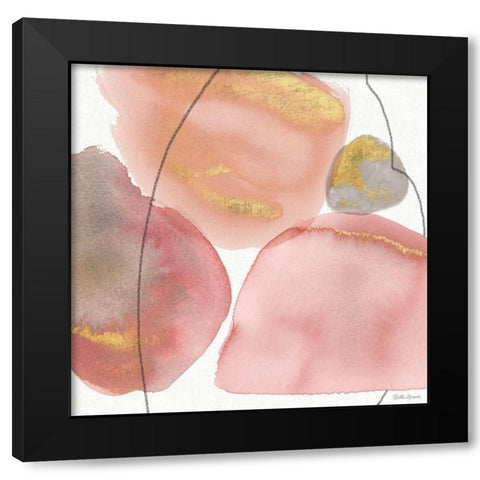 Petal Passion XI Soft Boho Black Modern Wood Framed Art Print with Double Matting by Grove, Beth