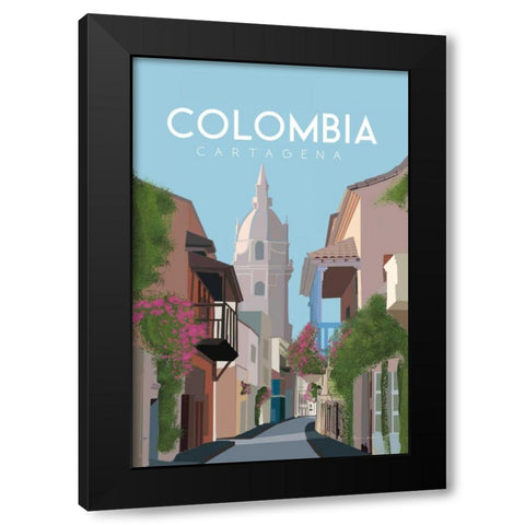 Colombia Black Modern Wood Framed Art Print with Double Matting by Escalante, Omar