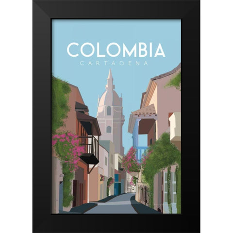 Colombia Black Modern Wood Framed Art Print by Escalante, Omar