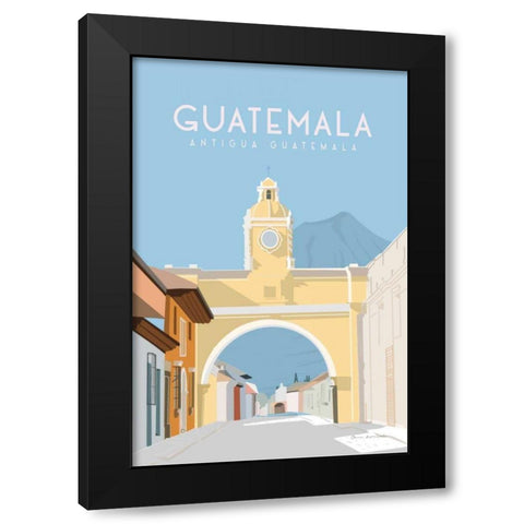 Antigua Guatemala Black Modern Wood Framed Art Print by Escalante, Omar