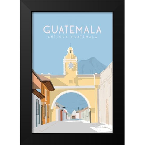Antigua Guatemala Black Modern Wood Framed Art Print by Escalante, Omar