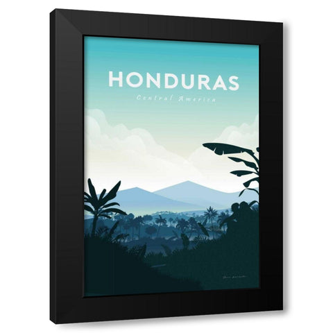 Honduras Black Modern Wood Framed Art Print with Double Matting by Escalante, Omar