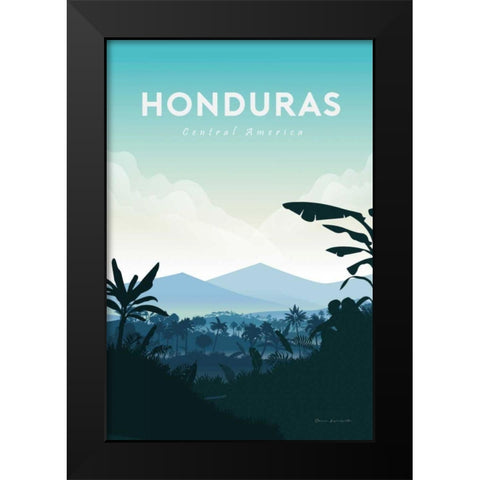 Honduras Black Modern Wood Framed Art Print by Escalante, Omar