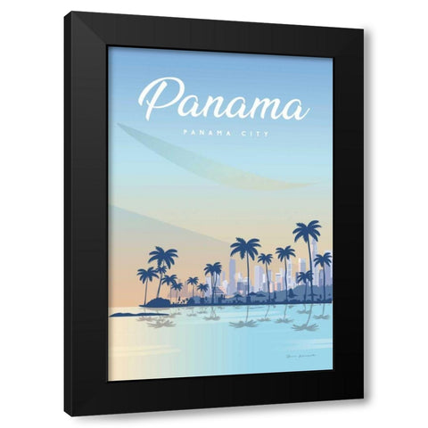 Panama Black Modern Wood Framed Art Print by Escalante, Omar