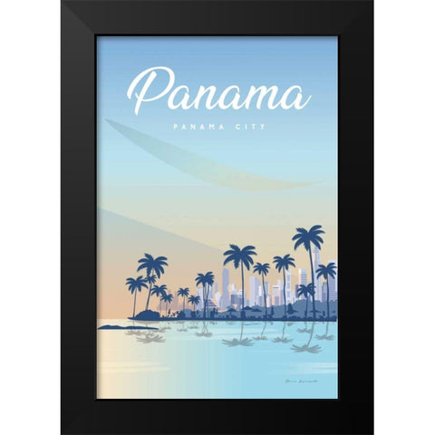 Panama Black Modern Wood Framed Art Print by Escalante, Omar