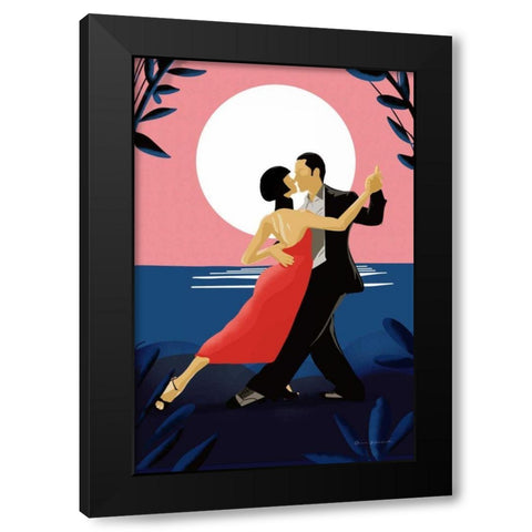 Tango Black Modern Wood Framed Art Print by Escalante, Omar