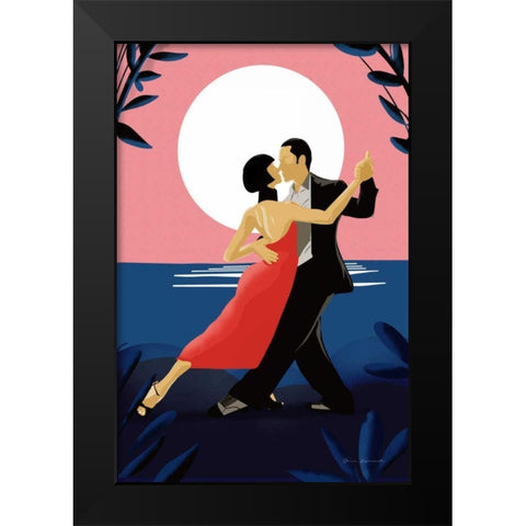 Tango Black Modern Wood Framed Art Print by Escalante, Omar