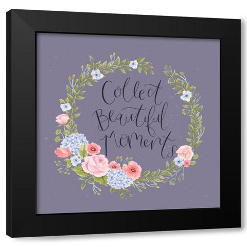 Cottage Nostalgia III Lilac Black Modern Wood Framed Art Print with Double Matting by Jackson, Jenaya