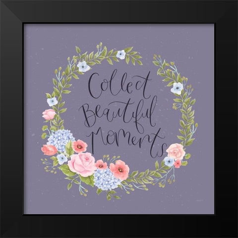 Cottage Nostalgia III Lilac Black Modern Wood Framed Art Print by Jackson, Jenaya