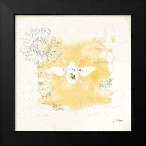 Bee and Bee VII Honeycomb Black Modern Wood Framed Art Print by Pertiet, Katie