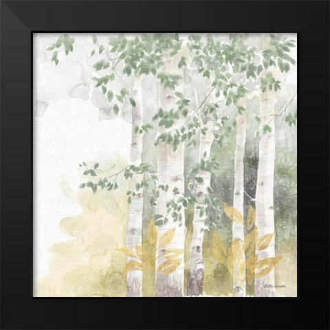 Natures Leaves III Sage Black Modern Wood Framed Art Print by Grove, Beth