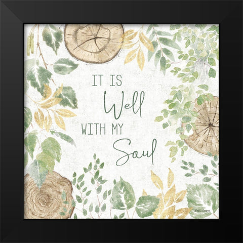 Natures Leaves IV Sage Black Modern Wood Framed Art Print by Grove, Beth