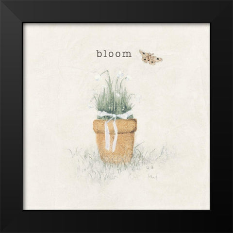 Garden Flowers Black Modern Wood Framed Art Print by Blum, Cheri